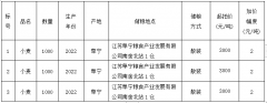 3月15日江苏阜宁粮食产业发展有限公司南舍北站小麦竞价销售公告